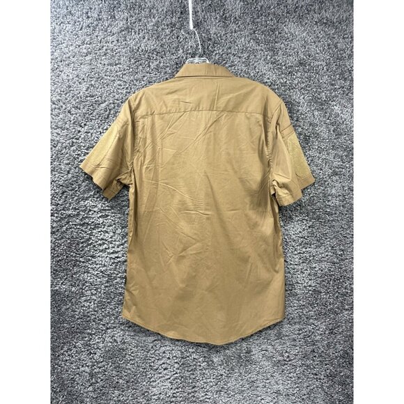 Hazard 4 Mechanic Shirt Men's Small Coyote Workwear Stretch Patch Button-Up - Picture 1 of 14